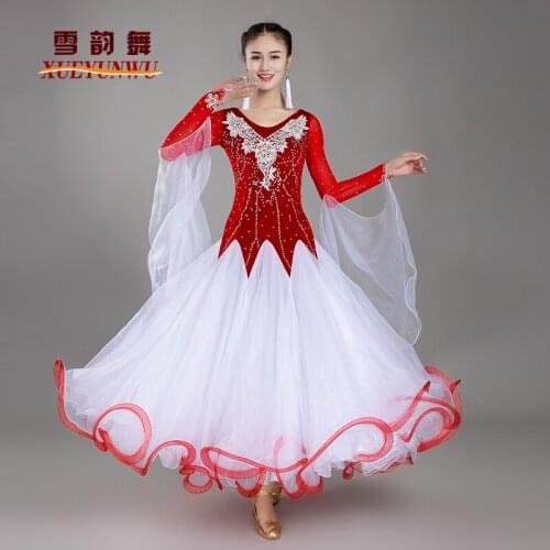 New ballroom waltz dance dress ballroom dance exercise dresses standard ballroom dancing clothes tango dress 075