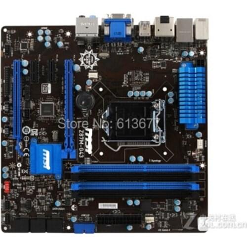 Original motherboard for MSI Z87M-G43 LGA 1150 DDR3 for i3 i5 i7 cpu 64GB Z87 Desktop motherboard Free shipping
