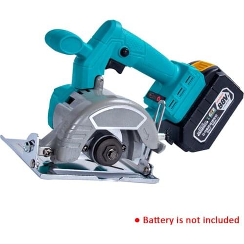 1000W Cordless Circular Saw Handheld Powerful Cutting Saw 10800RPM 125mm Power Tools for Cutting Wood Stone Ceramic Tile