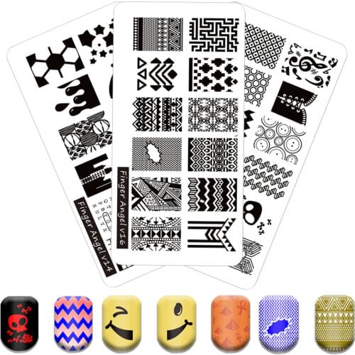 Hot Flower Nail Art Stamping Style DIY Image Nail Stamping Plates Manicure Stencil Set For Nail Stamping