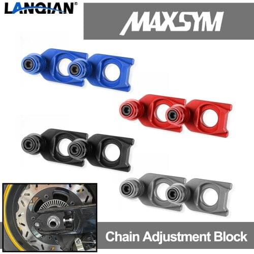 Motorcycle Chain Adjustment Block Frame swingarm Spools sliders Rear Wheel Axle Stand Hook Set For SYM Maxsym TL500 2020 2021