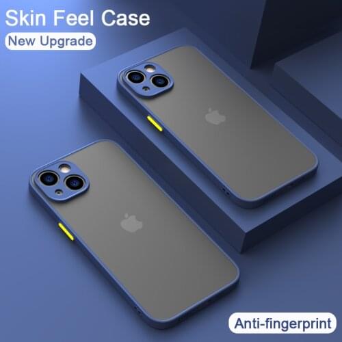 Luxury Shockproof Matte Case For iPhone 11 12 Pro Max Mini XR Xs Max 6s 7 8 Plus SE Lens Protection Silicone Bumper Hard PC Case