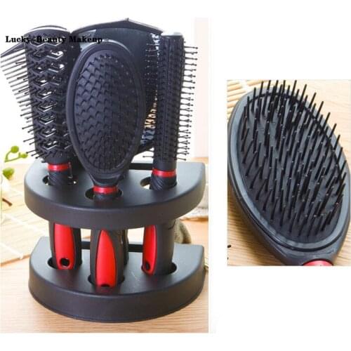 5-piece set of household hairdressing comb with shelf mirror flat comb styling comb massage comb health comb suitable for gifts