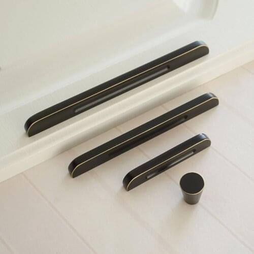 2.5" 3.75" 5" 6.3" Copper Cabinet Handles Brass Cupboard Wardrobe Door Knobs Drawer Metal Round Pulls Handle 64 96 128 160mm