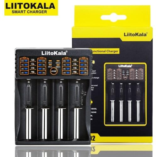 Liitokala Lii-100 Lii-202 Lii-402 Lii-PL4 Lii-PD2 1.2V 3.7V 3.2V 3.85V 18650 18350 26650 18490 lithium battery smart charger
