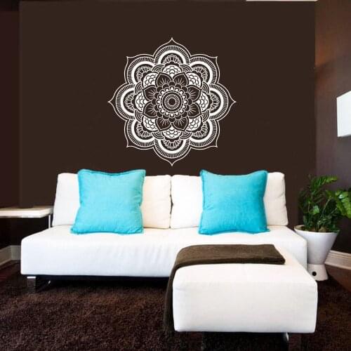 Unique New Arrived Wall Murals Mandala Flower Patterned Art Designed Wall Decals Home Room Religious Series Decor Sticker W-410