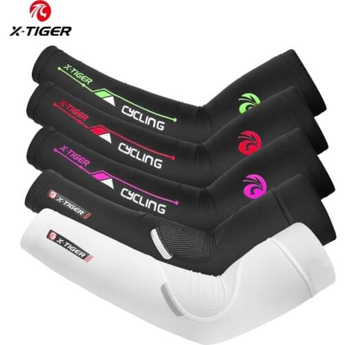 X-TIGER Cycling Arm Sleeve Breathable Quick Dry UV Protection Running Ice Fabric Arm Sleeves Fitness Basketball Sunscreen Bands