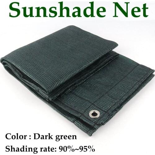 HDPE Dark Green Shade Net Anti-UV Shading Rate 95% Customize Garden Terrace Balcony Privacy Cover Gazebo Fence Canopy Sun Sail