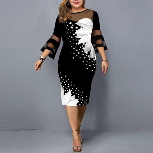 Plus Size Summer Womens Dress 2021 Elegant Sunflower Print Casual Dress Women Clothing Wedding Club Party Dresses ​3XL 4XL 5XL