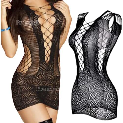 Porno Sexi Women Lingerie Dress Fishnet Hot Vestido Sexy Erotic Transparent Underwear Baby Doll Costumes Night Dresses