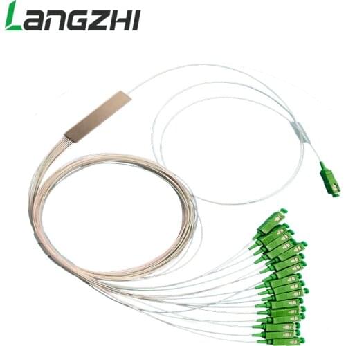 10 pieces SC APC Single Mode Fiber Optical FTTH 0.9mm Mini PLC Splitter 1x16 SC APC Single Mode Fiber Optical PLC Splitter