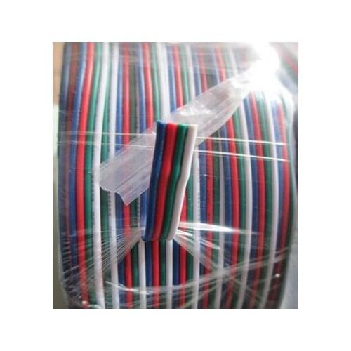 100m White + RGB Wire 4 Pin Extension Extend Connector Cable For 5050 3528 RGB LED Strip DHL EMS