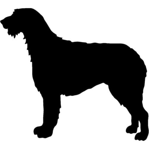 14.2*12.7CM Irish Wolfhound Dog Car Stickers Silhouette Vinyl Decal Car Styling Truck Accessories Black/Silver S1-0737