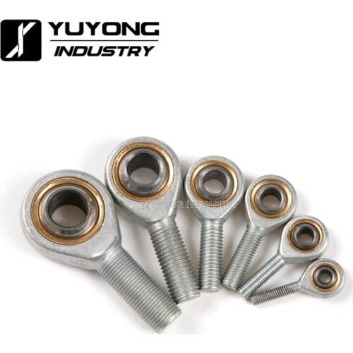 2PCS/Lot 5-12mm Male Oscillating Bearing Right Thread Fish Eye Rod End Joint Bearing Machine Ball Bearing