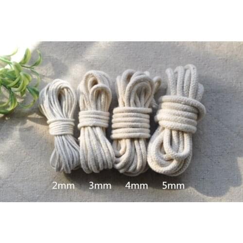 DIY accessories 2 mm / 3 mm / 4 mm / 5 mm of pure cotton stereotype strand rope Solid core round cotton rope