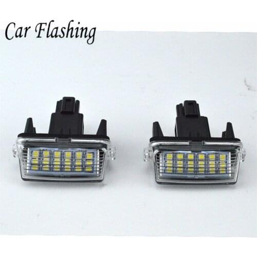 2PCS Canbus White For Toyota Yaris/Vitz Camry Corolla Prius C Ractis Verso S Led Licence Number Plate LED Lamp Light OEM REPLACE
