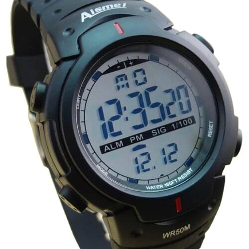 Aismei Brand Man sports watches 50M waterproof Men LED Digital Watch Relogio Masculino Fashion Casual Army military Wristwatch