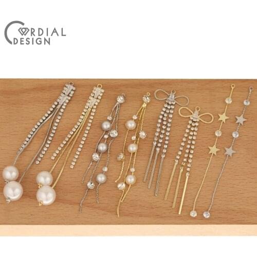 Cordial Design 50Pcs Jewelry Accessories/CZ Charms/Hand Made/Claw Chain/Jewelry Findings & Components/Earrings Parts/DIY Making