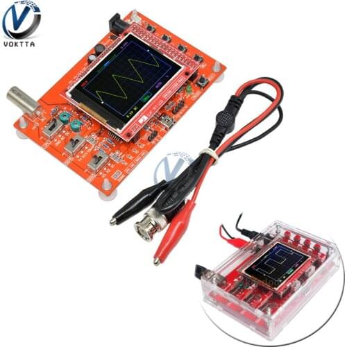 2.4" TFT Digital Display Oscilloscope Probe Alligator Test Clip for Arduino with Transparent Acrylic Case Full Assembled