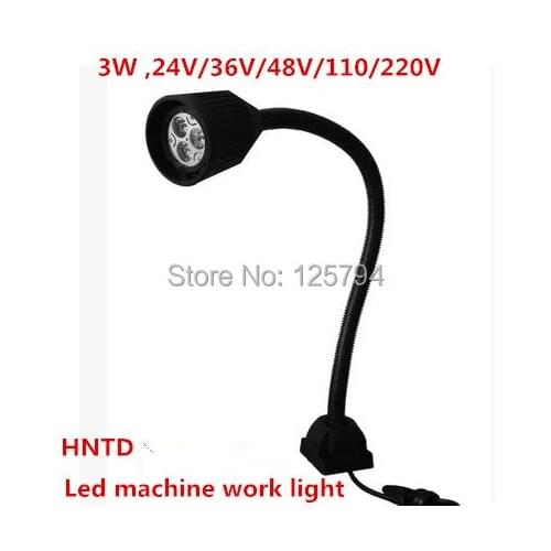 Free shipping 3W 24V machine work lights / LED soft Flexible light bar / Milling Light Waterproof CNC equipment tool lamp