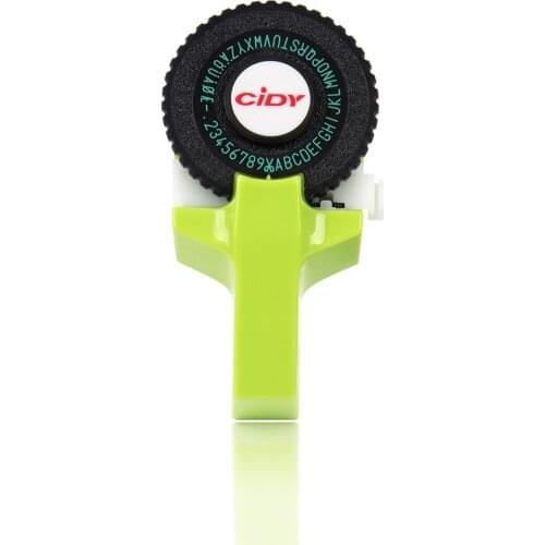 Grass Green 3D Embossing Label Maker for MOTEX E101 Upgrade Version C101 Mini DIY Manual Typewriter fit for 9mm 3D label Tape