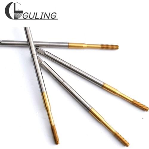 GULING HSS-E forming tap long shank with TIN coating thread overall length 150mm Metric machine tap M3 M4 M5 M6 M8 M10 M12