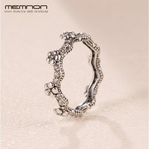 Memnon ring 925 Sterling Silver Engagement Wedding Original Ring Flower Crown Rings for women silver 925 anillos fashion jewelry