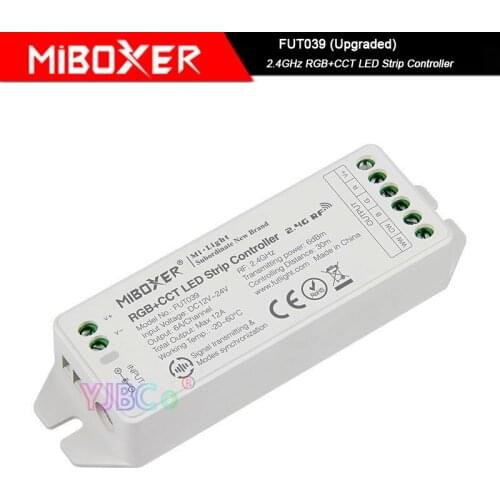 New Miboxer 2.4GHz RGB+CCT LED Strip light Controller,FUT039 (Upgraded) DC12V~24V led lamp tape dimmer