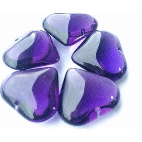 Beautiful 50pcs/lot 22*16mm violet Crystal Glass chandelier Smooth Pendants crystal lighting parts crystal curtain Accessories