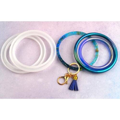 Crystal Epoxy Resin Mold Round Ring Jewelry Pendant Casting Silicone Mould Tool F3MF