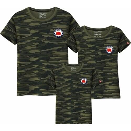 2018 Summer Style Family Matching Outfits Dad and Boy Camouflage T shirt short sleeve Mother Daughter Clothes Family Clothing