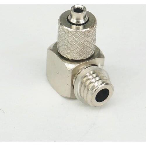 LOT 5 M5 M6 to Qucik fit Tube O/D 4mm 6mm Hose Elbow Brass Pneumatic Hose Coupler Fitting