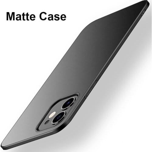 Smartphone Matte Case For iPhone 12 11 Pro XS Max X XR Full Cover For iPhone SE 2020 8 7 6 6s Plus 5 5s Case PC Shockproof Case