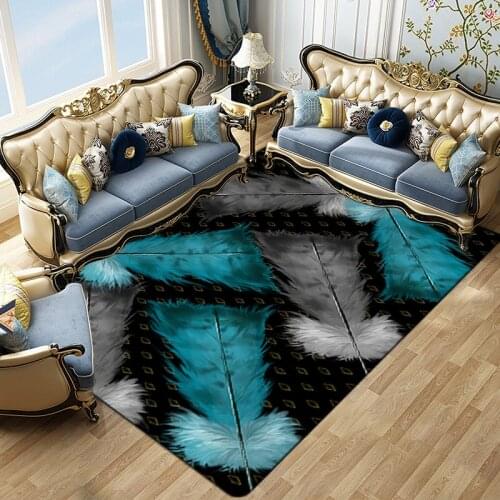 Feather Pattern Cartoon 3D Printed Carpets for Living Room Bedroom Large Area Rug Child Game Big Carpet Kids Room play Floor Mat