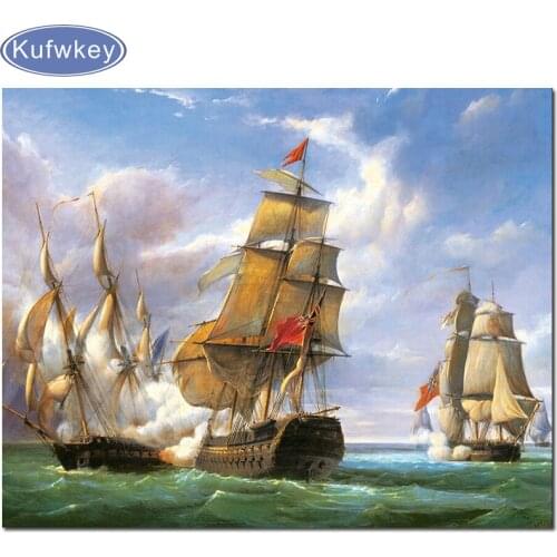 5D DIY Diamond Painting Cross Stitch Full Round/square Drill boat Painting,sea,Sailboat,Ship Diamond Embroidery Kit