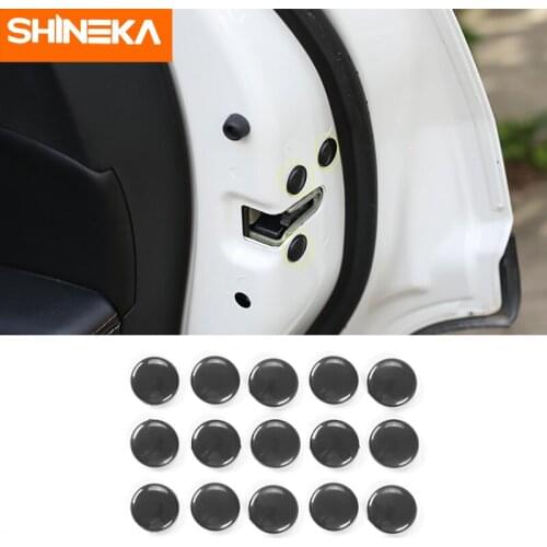 SHINEKA Car Stickers For Jeep Grand Cherokee ABS Car Door Lock Screw Protection Protector Covers Stickers For Grand Cherokee