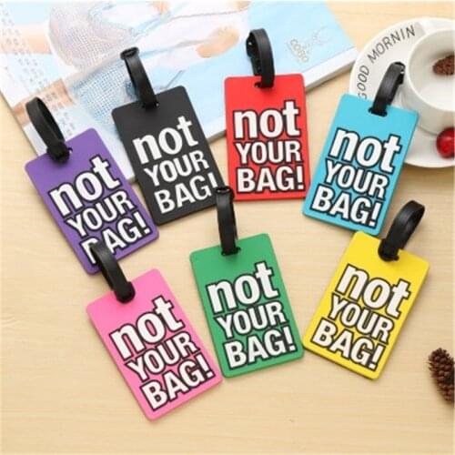NOT YOUR BAG Travel Accessories Luggage Tag PVC Suitcase ID Addres Holder Baggage Tag Portable Label