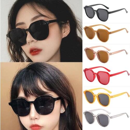 2021 New Fashion Style All-match Trend Sunglasses Personalized Round Frame Sunglasses Ins Trend Candy Color Big Frame Sunglasses
