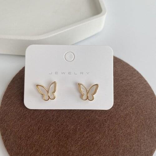 New Korean Cute Butterfly Stud Earrings For Women Girls Simple Lovely Exquisite Earrings 2020 Fashion Jewelry