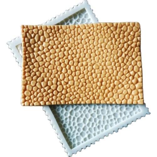 New Diamonds Rock Stone Printed Cake Silicone Mould Chocolate Fudge Tool DIY Fondant Tool K290