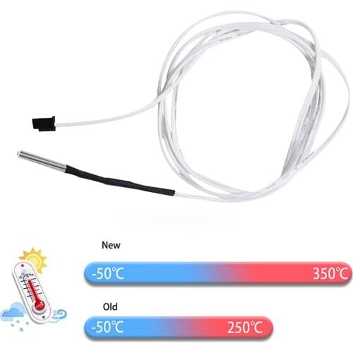 Durable NTC 100K Stainless Steel Thermistor Temperature Sensor High Temperature Version for 3D Printer Accessories