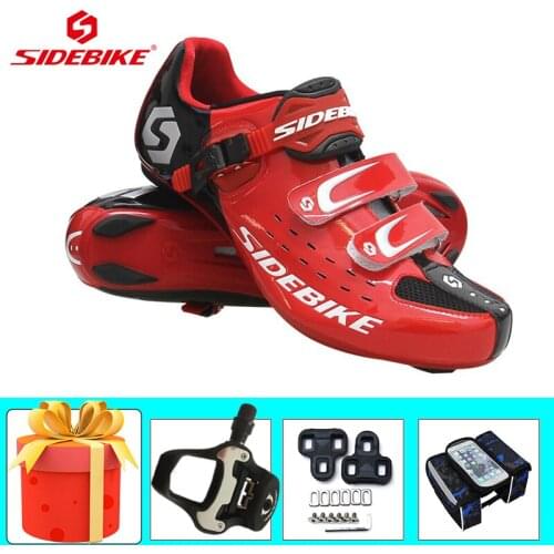 SIDEBIKE Athletic Road Cycling Sneakers Men Women Wear-resistant Self-locking Bicycle Riding Shoes Add Pedals Racing Flat Shoes