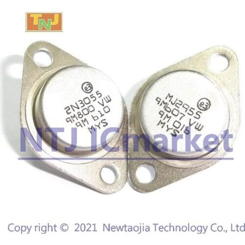 5 Pairs 2N3055 + MJ2955 TO-3 15A 60V Power Transistor NEW
