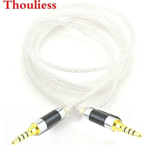 Thouliess 3.5mm 4pin TRRS Balanced Male to 3.5mm TRRS Balanced Male Hi-End Audio Adapter 7N Silver Plated Cable