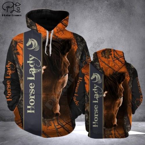 Horse Lady 3d Printed Unisex hoodies Harajuku Fashion Casual Hooded Sweatshirt Drop shipping