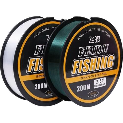 High Strength 200m Fluorocarbon Fishing Line Ultra-strong Pulling Fishing Main Line Subline Wear-resistant Fishing Gear Wire