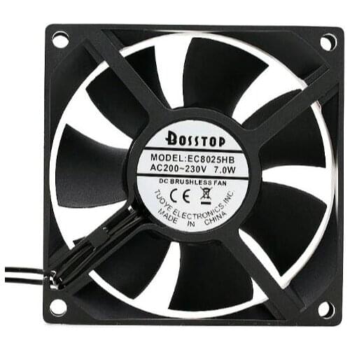 Ac 220V large air volume EC8025HB 8025 7W double ball 8CM exhaust fan