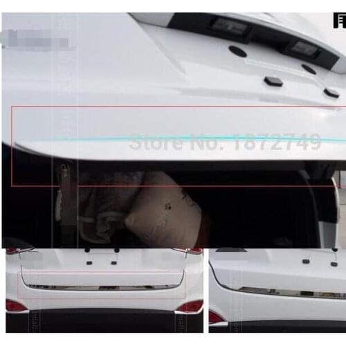 For Hyundai Tucson IX35 2010 2011 2012 Chrome Tail Gate Protector Rear Door Trunk Lid Cover Trim Trunk Covers Trims Decoration