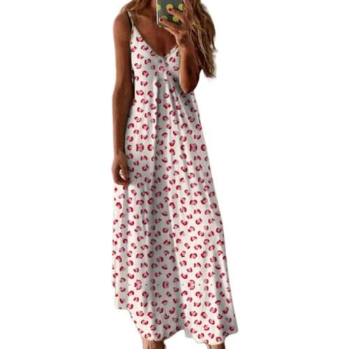 Summer Ladies Sexy Gentle Comfortable V-Neck Skirt High Waist Big Swing Elegant Dot Printed Women Dress