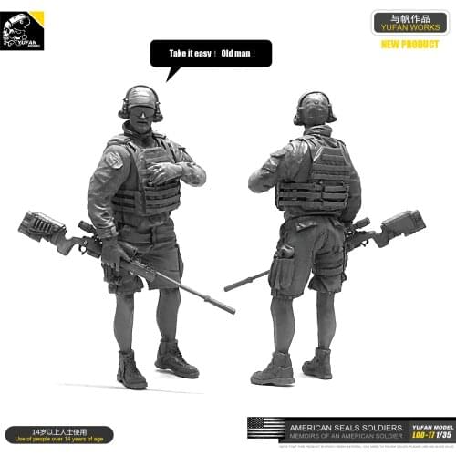 1/35 Resin Figure Model Kit Soldier Of Us Seal DIY toy self-assembled Loo-17
